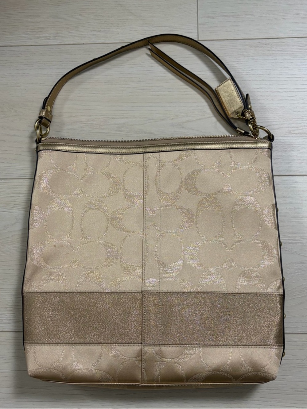 Coach Gold Studded Tote Shoulder
